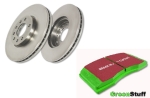 EBC Turbo Groove Discs + Greenstuff Seat Leon 1P 2,0TFSI 200PS VORDERACHSE